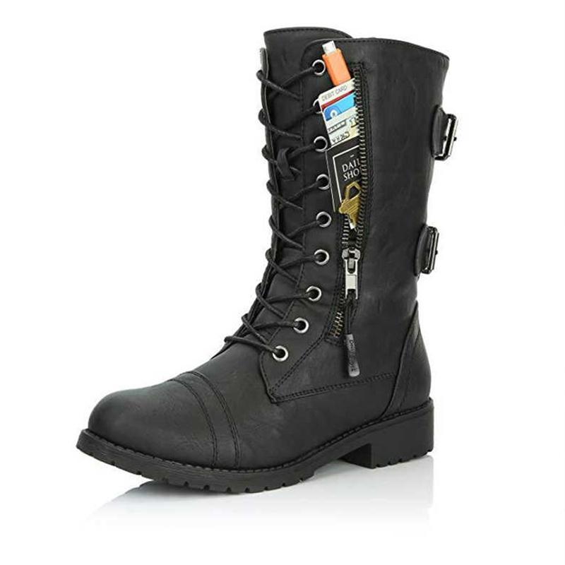 Botas vaqueras para mujeres Damas Media Pantorrilla Botas Largas Plataforma  Cuña Botas Niñas Cremallera Punta Redonda Zapatos Impermeables Talla Plus  Size comprar a buen precio — entrega gratuita, reseñas reales con fotos —