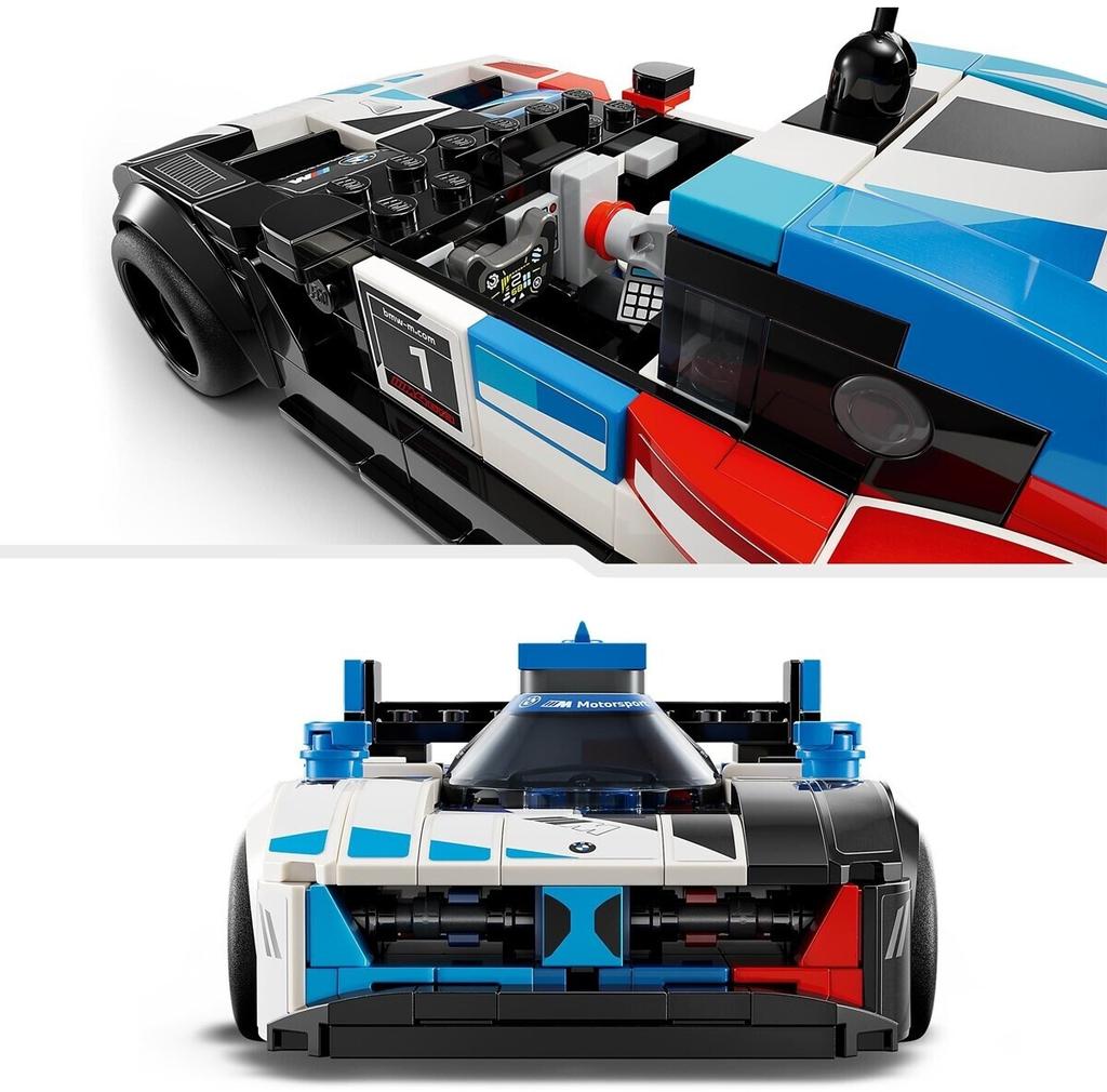 LEGO Klocki Speed Champions – Samochód – BMW M4 GT3 & BMW M Hybrid V8 Samochód wyścigowy (76922)