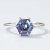 ALLNOEL Natural Alexandrite 925 Silver Ring Health Rings for Women Weight Loss Fatigue Pressure Fatigue Relief Yoga Jewelry Gift