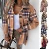 New, Autumn and Winter Fashion Straps, Plaid Printed Woolen Jacket, Women's Clothing