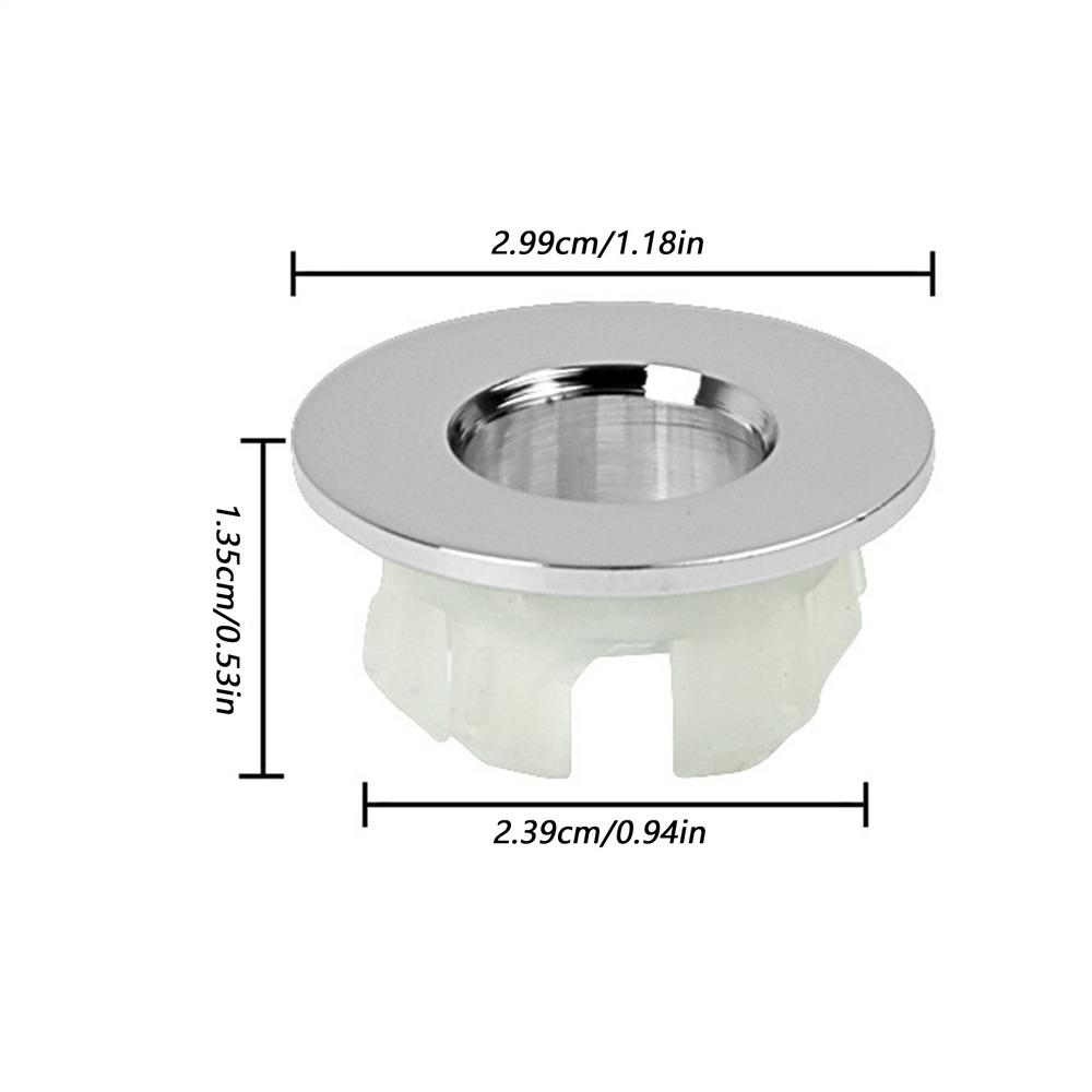 22-24mm Plastic Sink Hole Overflow Cover for Kitchen Bathroom Basin Trim Bath Drain Cap Sink Wash Basin Round Overflow Ring Plug