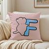Cute Cat Hugging English Letters Cushion Cover Pillowcase Anti-Dustmite Living Room Sofa Decor Cushion Room