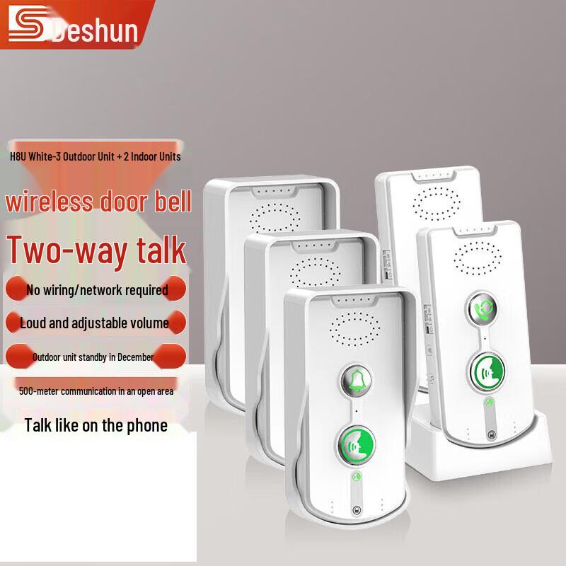 Deshun H8U Wireless Voice Intercom Doorbell System