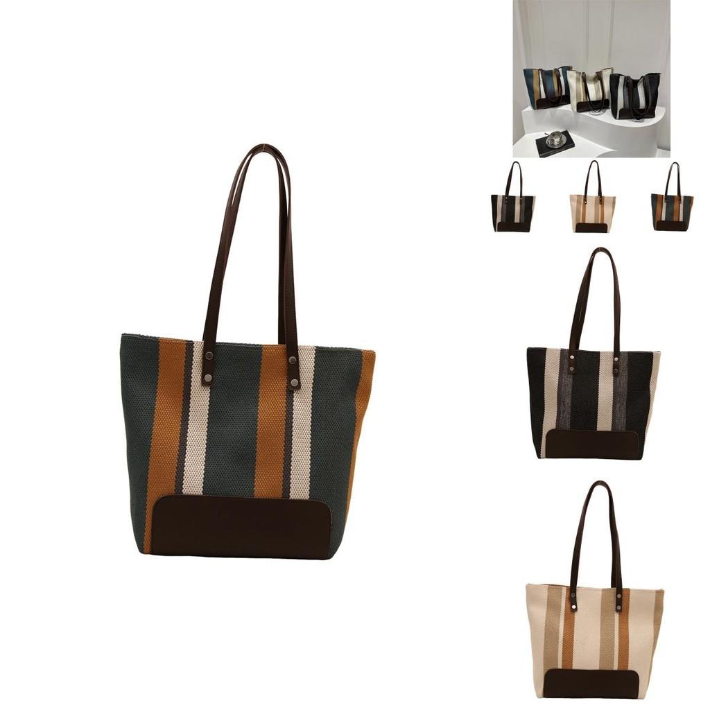 Trendy Large Capacity Colorblock Tote Bag For Women Featuring Unique Material And Chic Style