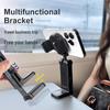 Portable Foldable Travel Phone Holder with Magnetic Clip and Mirror for Airplane and Train Tables