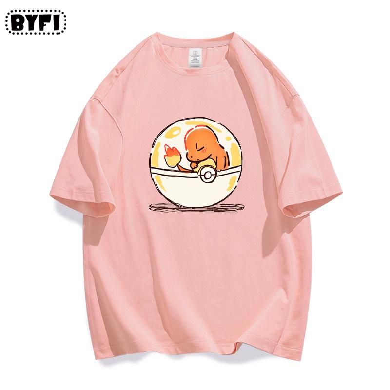 Pikachu Pok É Mon Pok É Ball Tshirt Childrens Parentchild Outfit Mens and Womens Tshirt Loose Fit 4XL