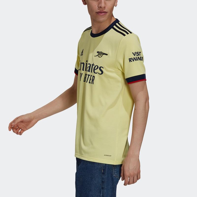 Adidas Strój wyjazdowy Sportowa Koszulka z krótkim rękawem Męska Top Żółta GM0218