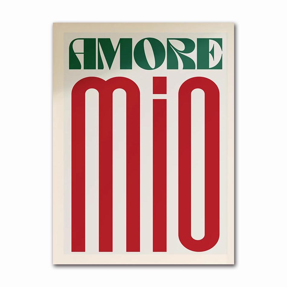 Minimalism Decor Posters Quotes Wall Art Canvas Painting Inspired Music Ciao Amore With Love Prints Living Room Home Decor