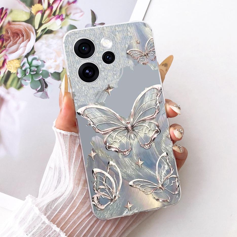 For Oppo Reno 15 FS Case Reno15 F 5G CPH2801 Luxury Butterfly Painted Cover Soft Slim Phone Case For Oppo Reno15 Pro Fundas Bags