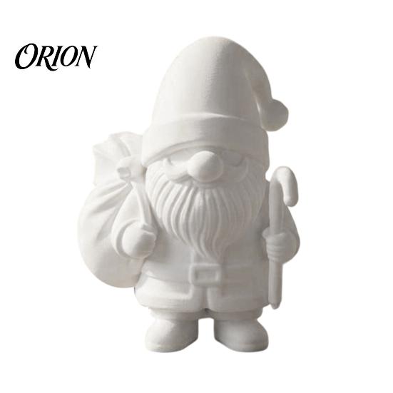 DIY Christmas Decoration 3D Printed Santa Claus Figure for Painting, Tabletop Holiday Decor Ornament, White Resin Figurine Desk Shelf Display Handmade