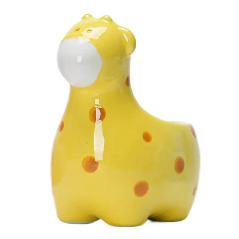 Cartoon Animal Ceramic Flower Pot Cute Lion Giraffe Plant Cactus Potted Home Garden Flower Vase Interior Desktop Decoration Gift