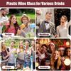 14Oz Disposable Wine Glasses Unbreakable Clear Plastic Cocktail Glasses Wine Cups For Party Birthday Gathering Bars