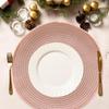 Nordic Style Cotton Round Placemats With Heat Insulation For Dining Room Decor