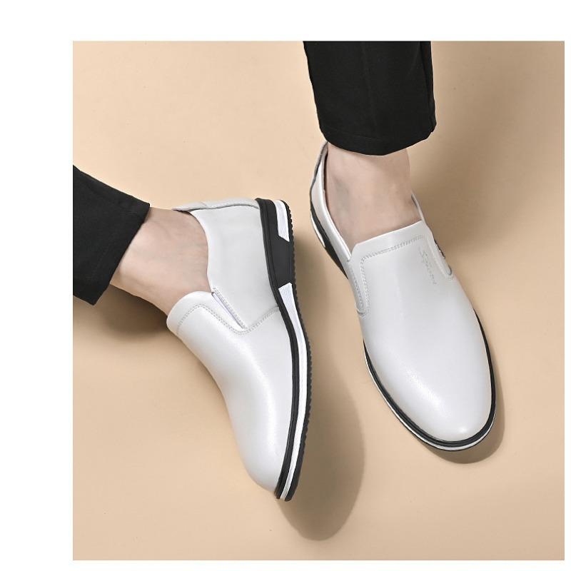 Large Size Men S Breathable Slip On Casual Leather Shoes