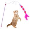 Cat Teaser Toy Mini Ball Relieve Boredom Interactive Toy Kitten Plush Stick Toys Training Toy