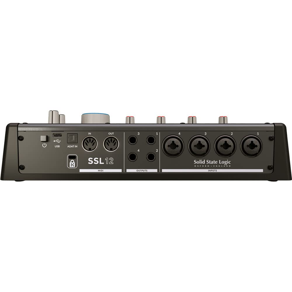 Solid State Logic SSL 12 USB Audio Interface with Audio for Professional Recording and Mixing 12-input, 8-output Studio-Quality