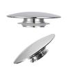 1Pcs Push Button Waste Sink Plug Silver Alloy Drain Stopper 66mm Click Clack Basin PopUp Cap Replacement Part for Bathroom Sink