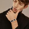 Stylish Leather Bracelet for Men Boys,Black Double Layers Leather Rope Bracelets,Trendy Jewelry Gifts to Dad Husband