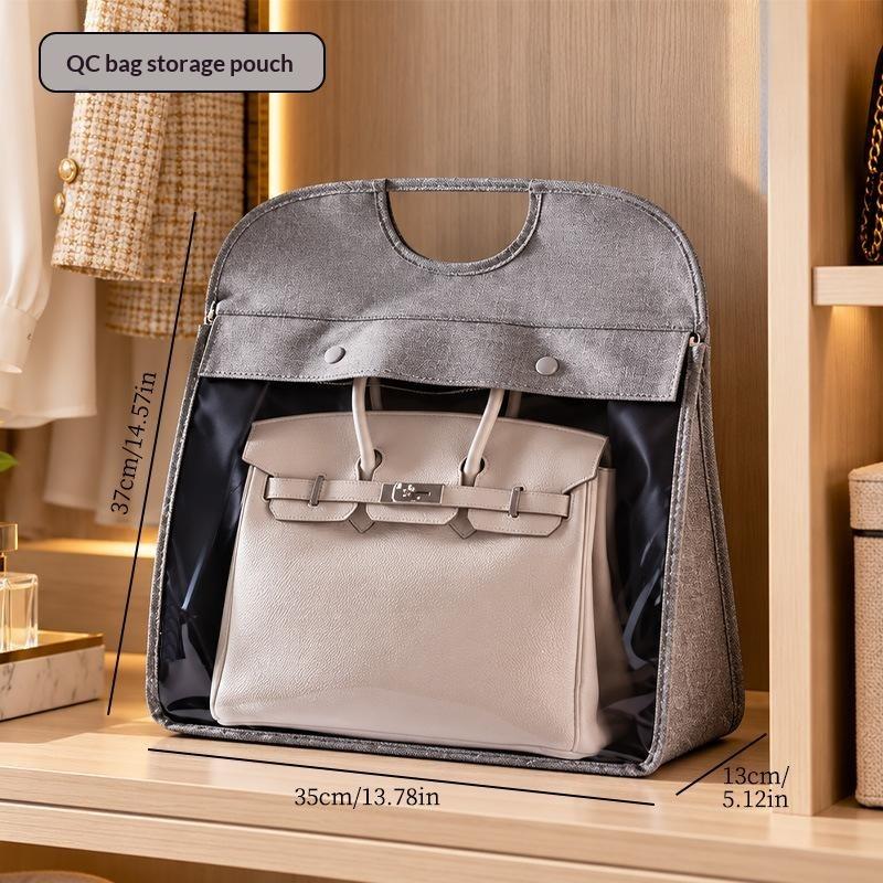 Transparent Waterproof Handbag Hanging Storage Organizer Visible Dust Bag for Closet Wardrobe Bag Protection