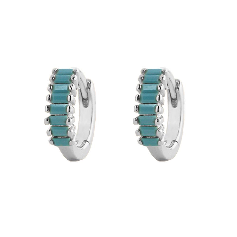 Elegant S925 Silver Turquoise Butterfly Studs & Four-Leaf Clover Earrings for Women