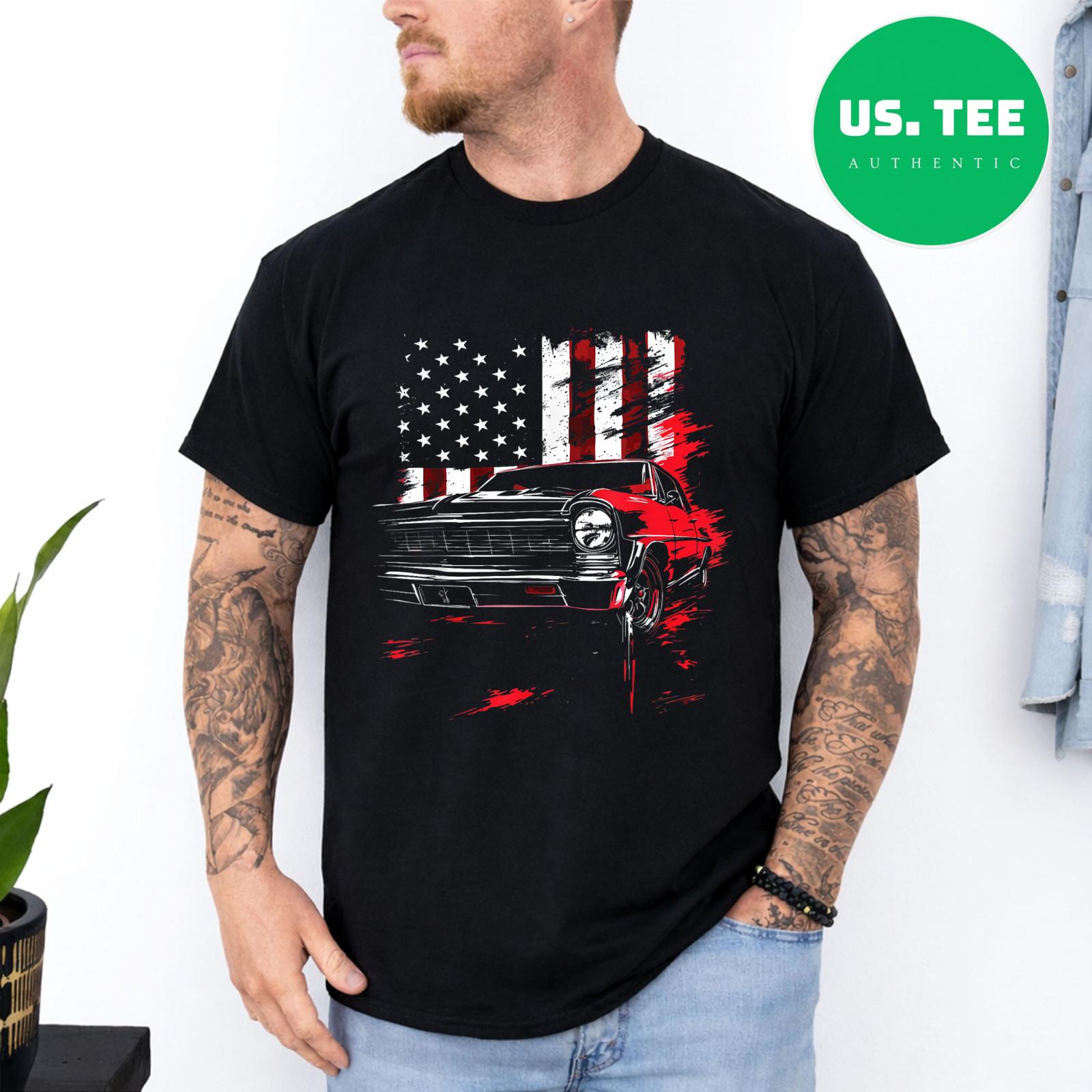 Nova SS Headlight Graphic 66-67 Old School Nova Classic Car T-Shirt S разноцветный