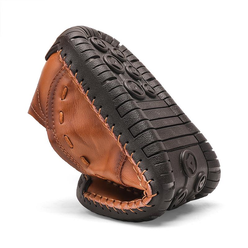 Men's Handmade Leather Shoes Casual Slip On Loafers Men's Flats Moccasins