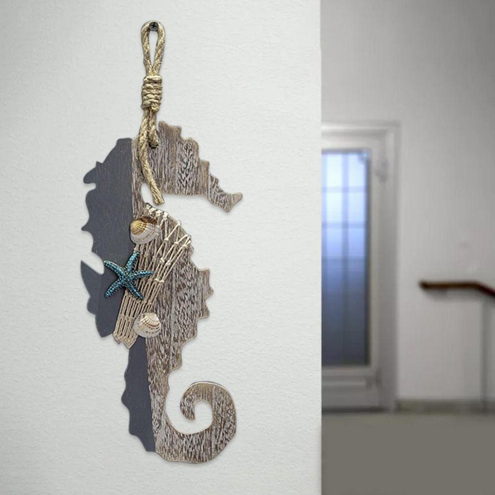 Mediterranean Style Seaside Ornaments Fishbone/Oars/Seahorse/Dolphin Wall Decoration