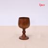Handmade Natural Spruce Wood Goblet Cup Environmental Classical Wine Glass Round Red Wine Teapcup Solid Wooden Goblets Drinkware
