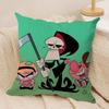 B-Billy & Mandy'sAdventure Cushion Cover Silky Short Plush Double-Sided Printed Pillow Case for Sofa All Seasons Home Decor Gift