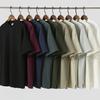 Heavy Small Neckline Short-sleeved T-shirt Men's Loose Summer Casual Solid Color Anti-wrinkle Large Size T-shirt