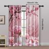 2pcs   Creative Curtains Romantic Pink Floral 100% Polyester (without rod) Decorations Clearance Ldeal for Living Room   Bedroom