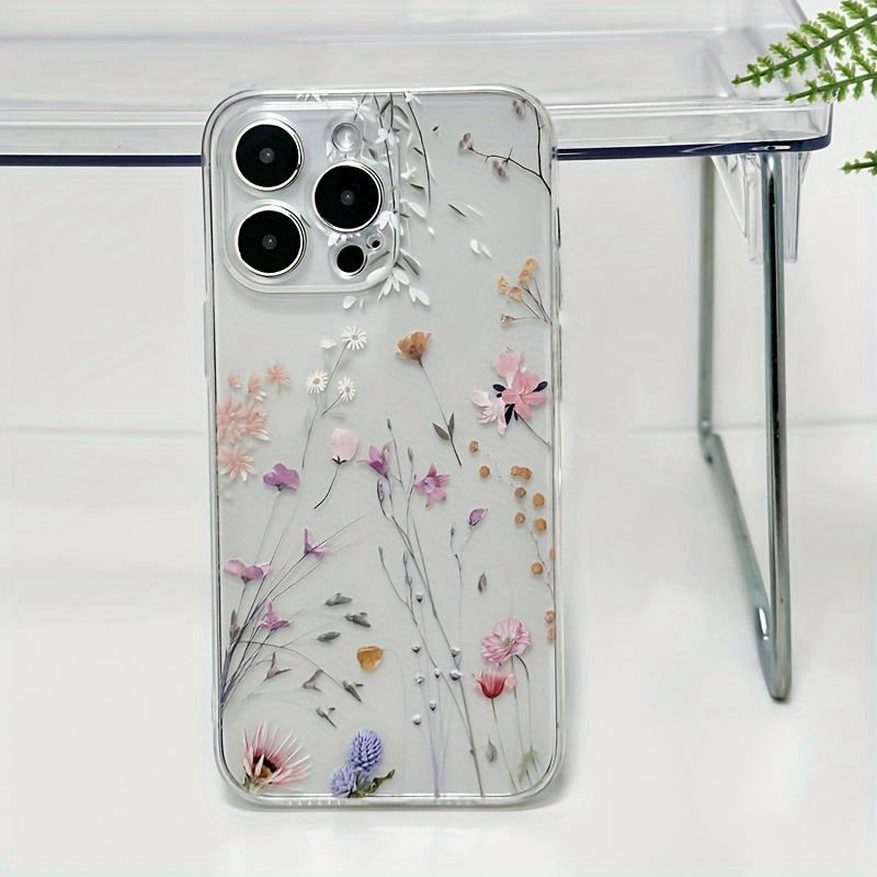 

Clmj Colorful Flowers Luxury Phone Case For iPhone 16e 16 15 14 13 12 11 Mini Pro Max X XR XSMax 7 8 Plus Transparent Soft Cover iPhone 12 Pro