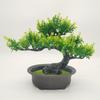 Zielone Sztuczne Drzewko Bonsai Sosna Pozdrowień Sztuczna Roślina w Doniczce Sztuczna Roślina Zielona Dekoracja Domu