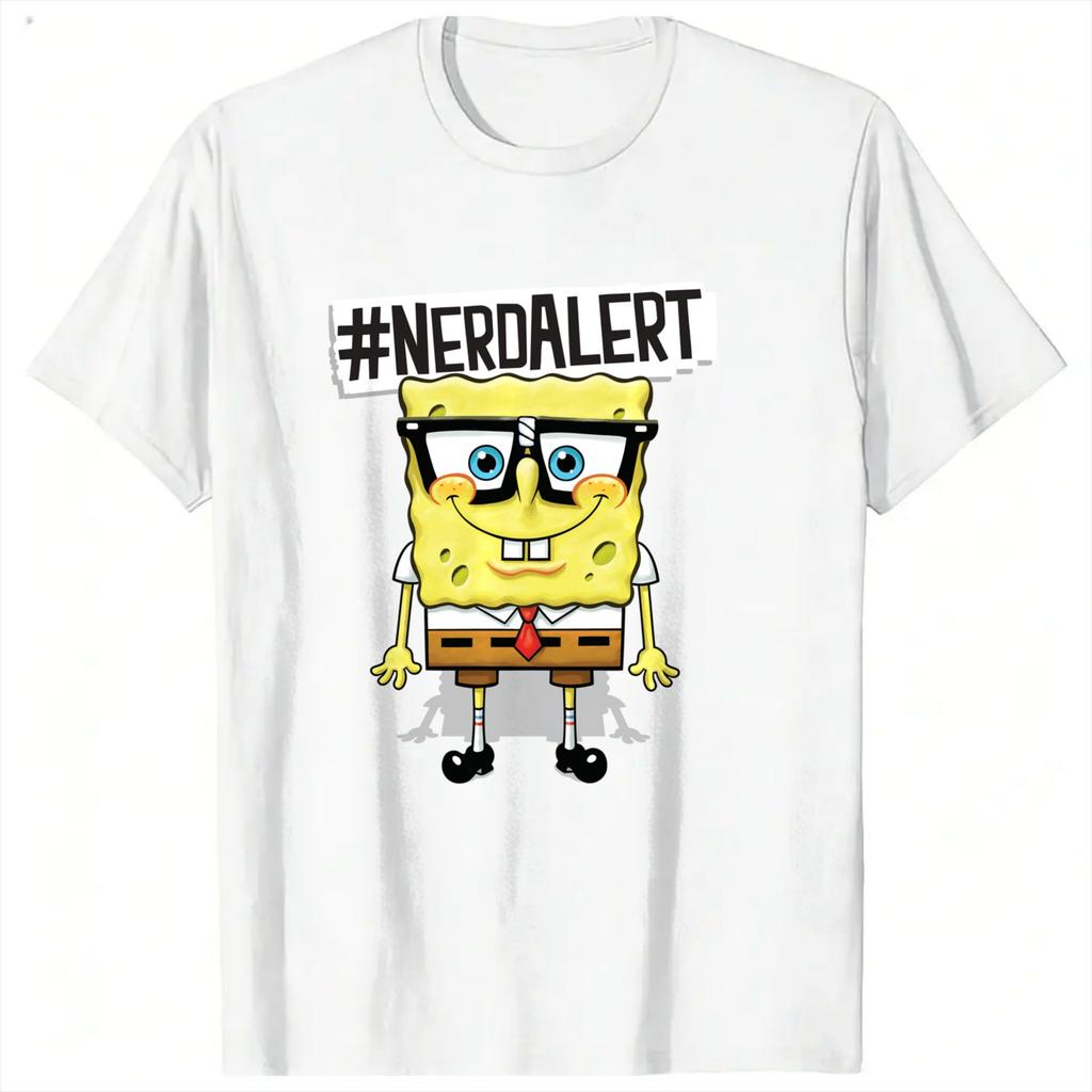 Spongebobs 3 TShirt Unisex Y2K Basic Cotton TShirts Beach O Neck Trendy Cool Tees Pattern Plus Size Clothing