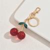 Fashionable Cherry Charm Keychain Accessory Fashionable Fruit Shape Key Rings Portable Bag Decoration for Women