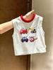 Boys' Summer Cotton Sleeveless Casual Vest for Sports and Fitness