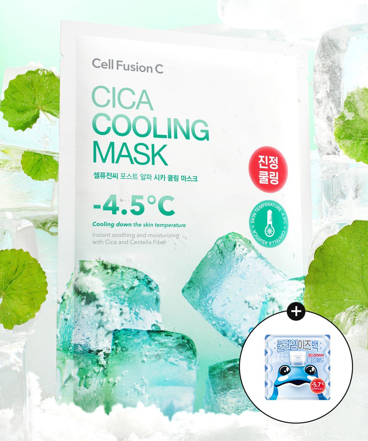 Cica Cooling Mask 10 Sheets + [Gift] Jinro Cooling Pad 2 Sheets