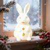 Easter Candlestick Bunny Design Decorative Ornament with Fine Carving Comfortable Hand Feel Artistic Candle Stand Office Table Decor