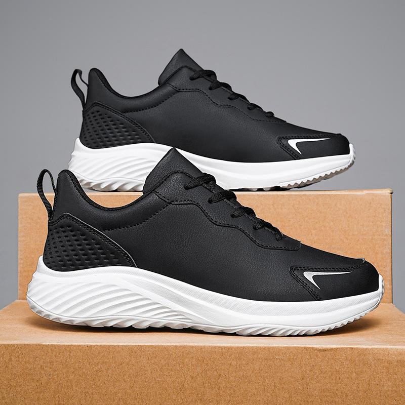 2025 Male Leather Outdoor Casual Sneakers Shoes Breathable Walking Shoes Men Fashion Climbing Running Shoes British Style