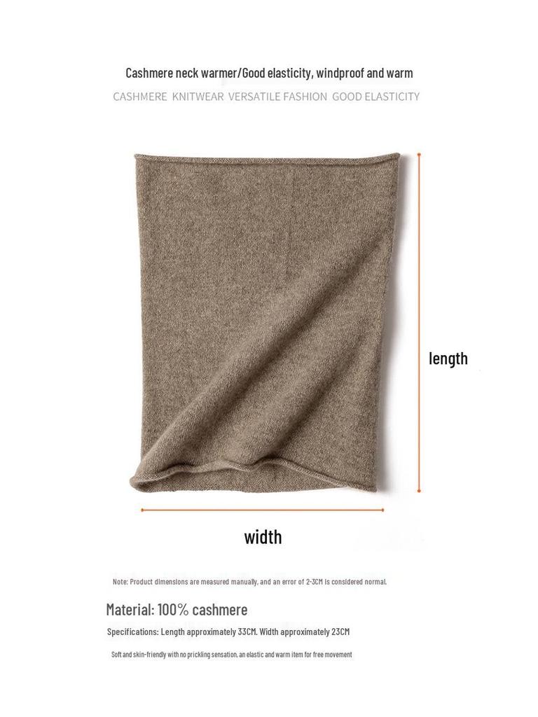 Men's Warm Cashmere Pullover Snood: Soft Knitted Dickey Scarf for Autumn and Winter Neck Protection