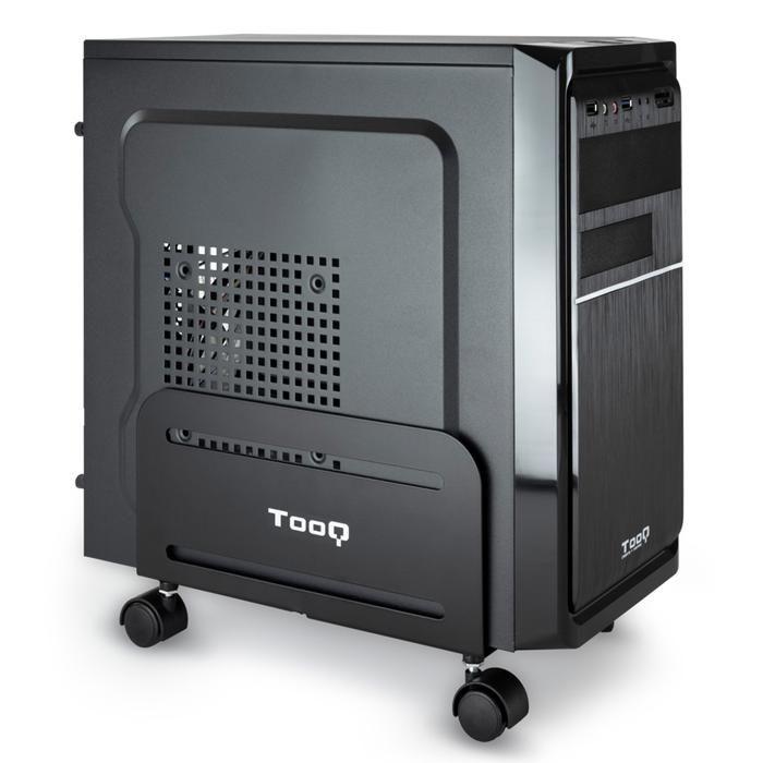 Support au sol - tooq - umcs0004-b - métal - roulettes - charge 10 kg - noir