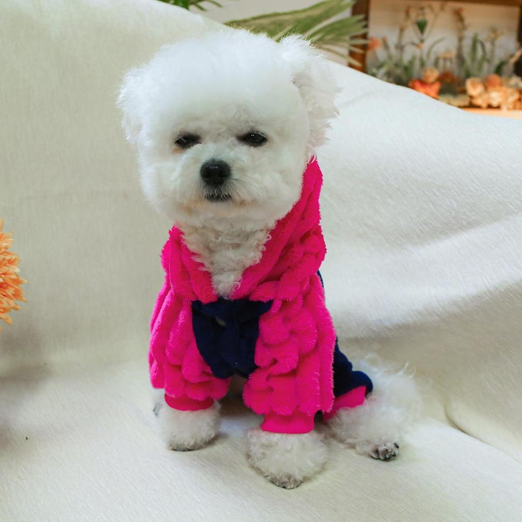 PETCIRCLE Flannel Four-Legged Dog Apparel - Cute & Cozy Autumn/Winter Outfit