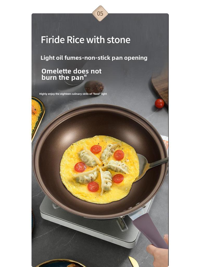 Padella antiaderente Douyin Dual-Tone Titanium Low-Smoke - Compatibile con gas e induzione