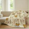 Kawaii R-Rilakkuma-Cartoon Blanket Warm Soft Suitable For Bedroom Sofa Bed Living Room Office Travel Camping Gifts