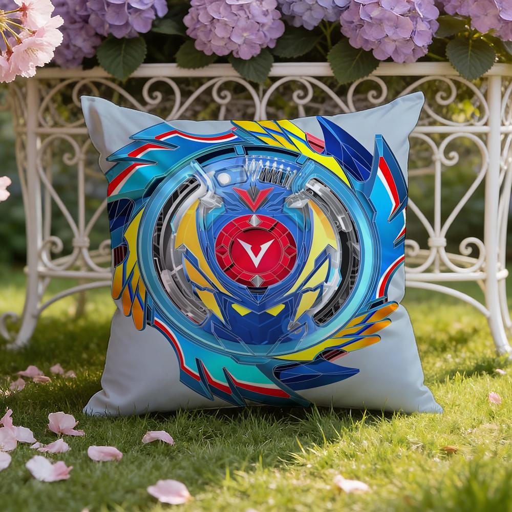 Anime B-Beyblade Cartoon Cushion Cover Home & Car Dual-Scene Pillow Cover: Reversible for Premium Comfort