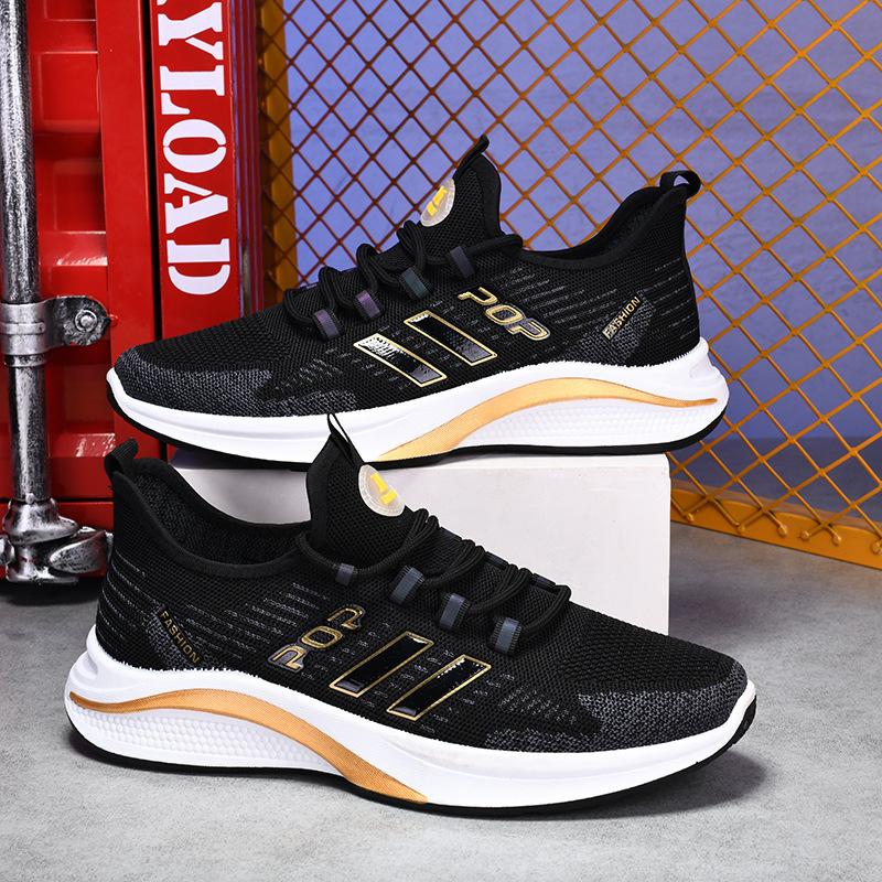 

Men s shoes 2025 new fashion trend sports shoes men s mesh breathable casual versatile lightweight youth shoes 39 чорний