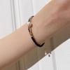 Minimalist Black Crystal & Natural Pearl Necklace for Women - Niche Design, High-End Feel, with Beaded Bracelet.