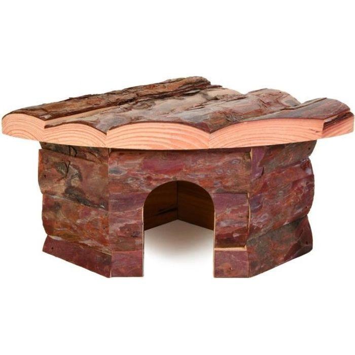 Maison D'angle Jesper Pour Rongeur - TRIXIE Natural Living - Bois Naturel - Petit Animal