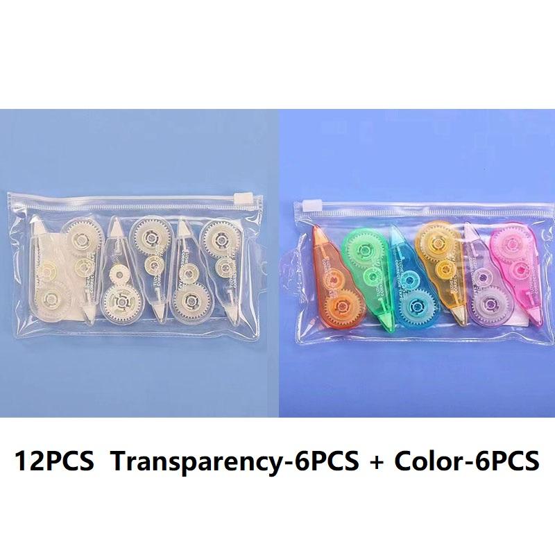6PCS Tape Corrector Sweet Things for School Kawaii Stationery for School Ribbon Corrector Tape Putty Corrector XZD01