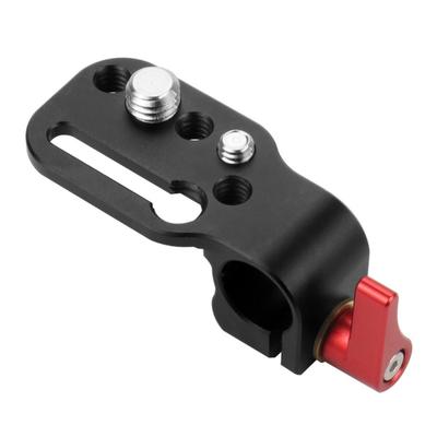 Abrazadera de Varilla de Agujero Único de 15 mm Soporte de Aleación de Aluminio con Agujeros Roscados de 1/4 y 3/8 para Expansión de Equipo Fotográfico